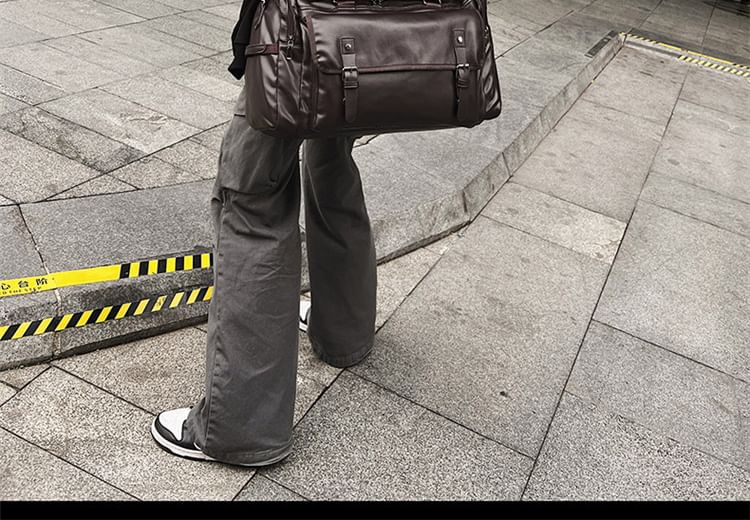 Leather Faux Carryall Multi-Pocket