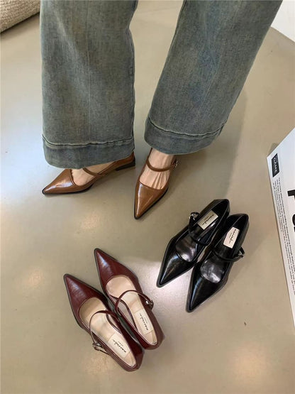 Pointy Mary Jane Pumps