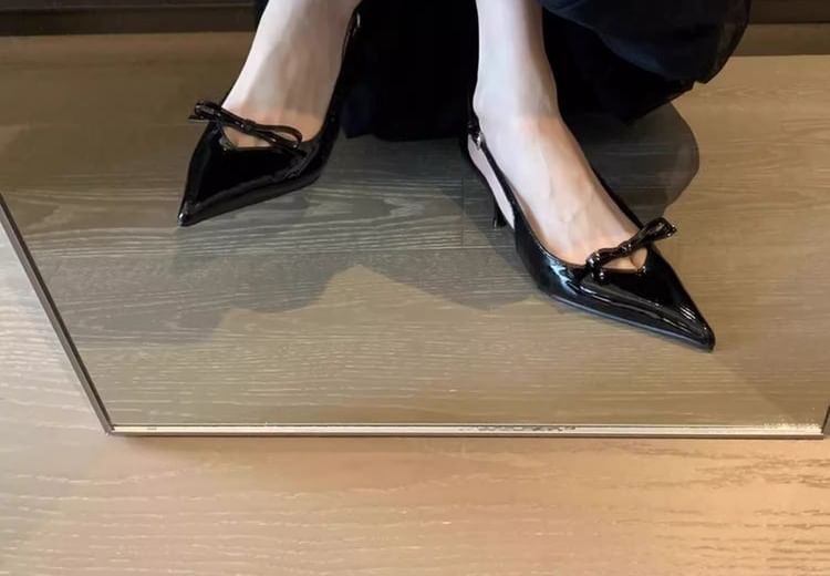 Sandals Pointy Slingback Bow