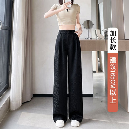 High Rise Plain Shirred Wide Leg Pants