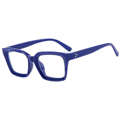 Light Blocking Square Blue Eyeglasses
