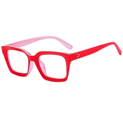 Light Blocking Square Blue Eyeglasses