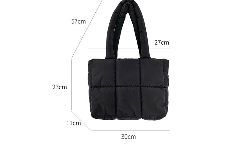 Bag Tote Plain Quilted