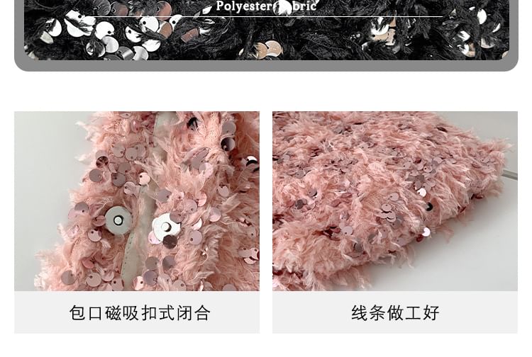 Crossbody Sequin Fringed Bag