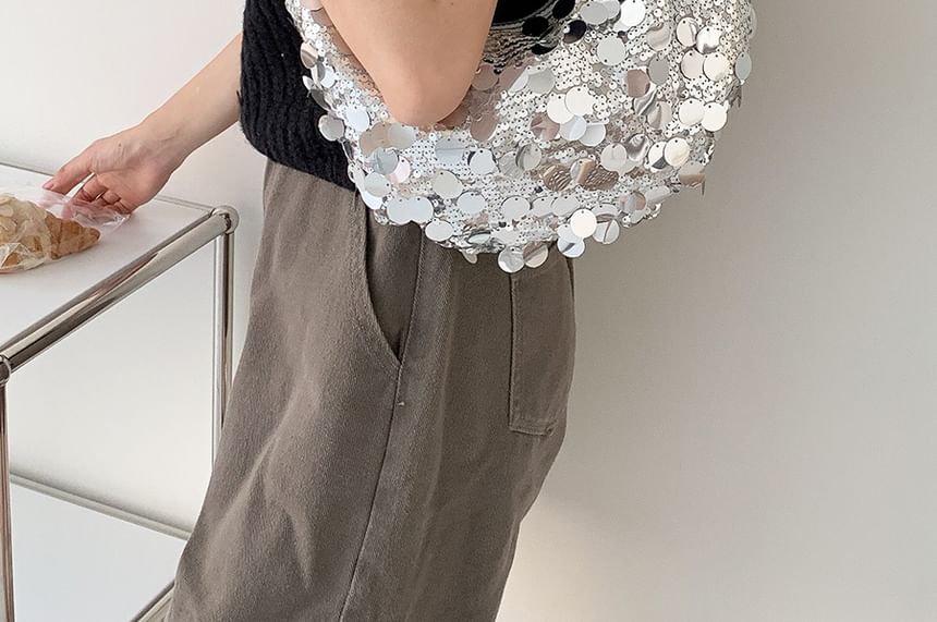 Sequin Hobo Bag