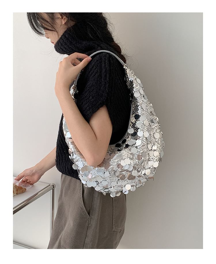 Sequin Hobo Bag