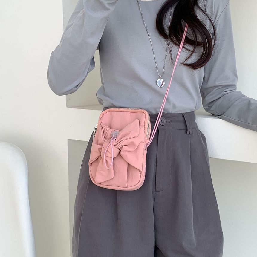 Crossbody Nylon Bag Bow