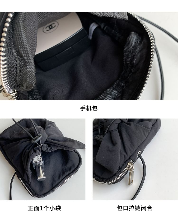 Crossbody Nylon Bag Bow