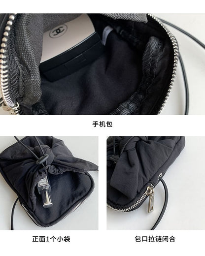 Crossbody Nylon Bag Bow