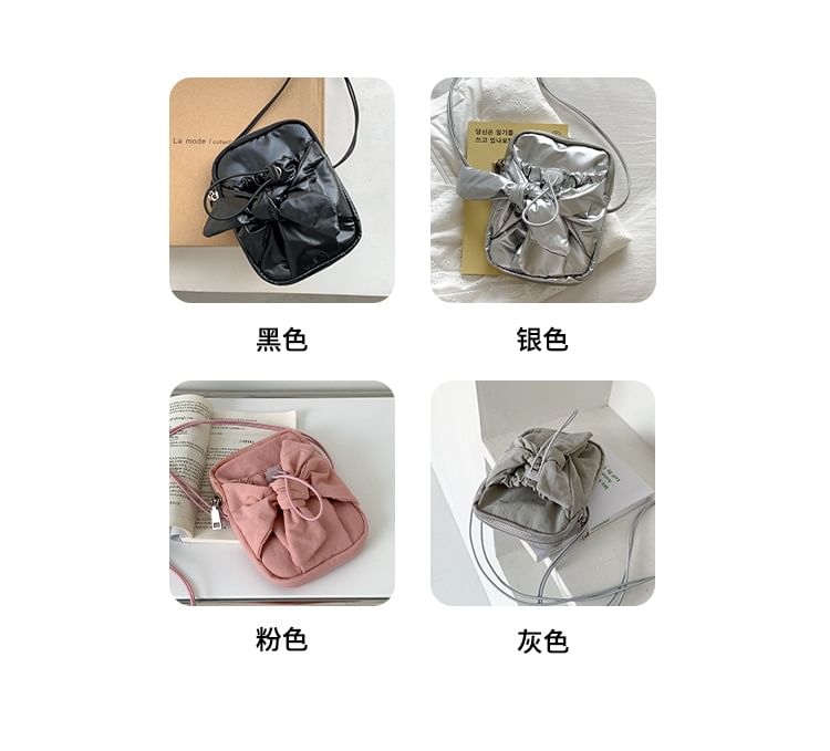 Crossbody Nylon Bag Bow