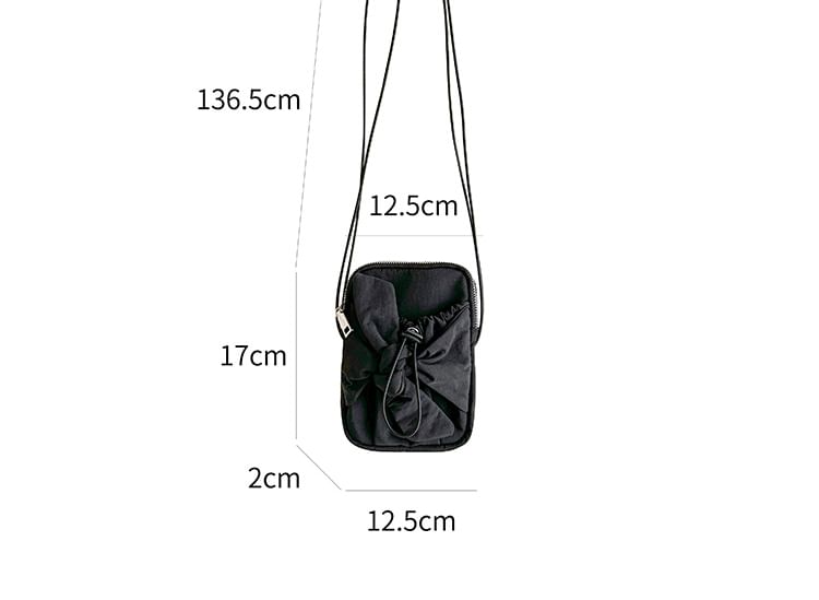Crossbody Nylon Bag Bow