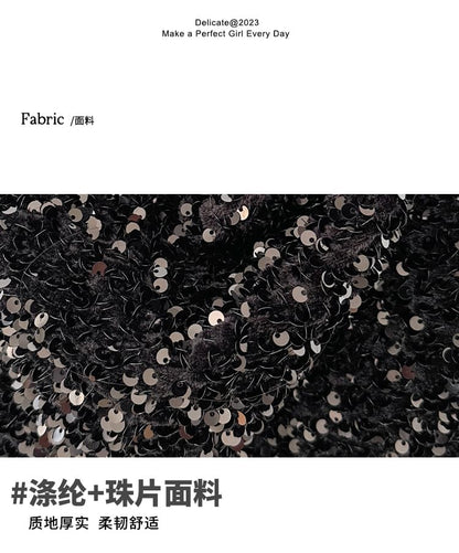 Sequin Crossbody Chain Strap Bag