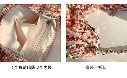 Sequin Crossbody Chain Strap Bag