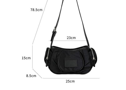 Applique Nylon Shoulder Bag