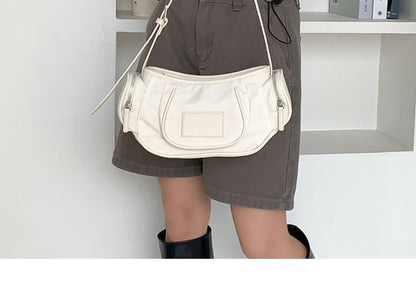 Applique Nylon Shoulder Bag