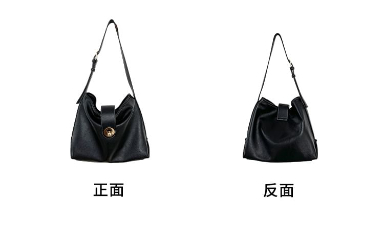 Faux Bag Leather Plain Tote