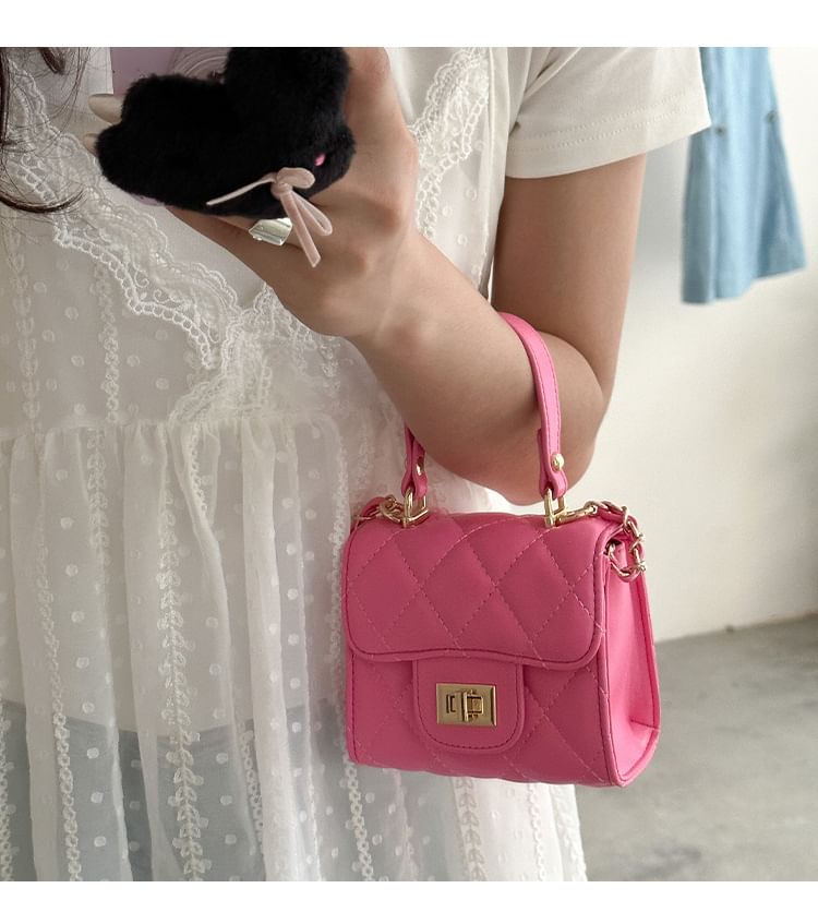 Strap Chain Bag Crossbody Flap Quilted