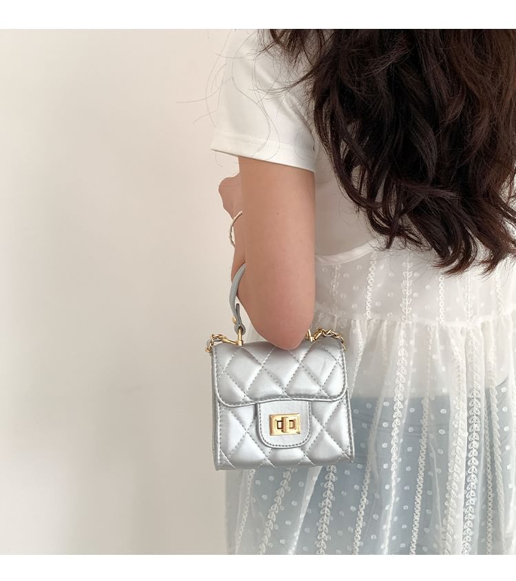 Strap Chain Bag Crossbody Flap Quilted
