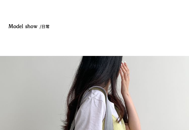 Ruffle Crossbody Plain Nylon Bag