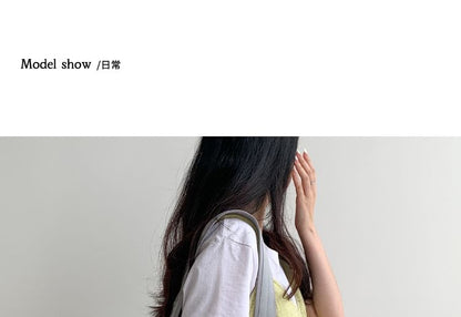 Ruffle Crossbody Plain Nylon Bag