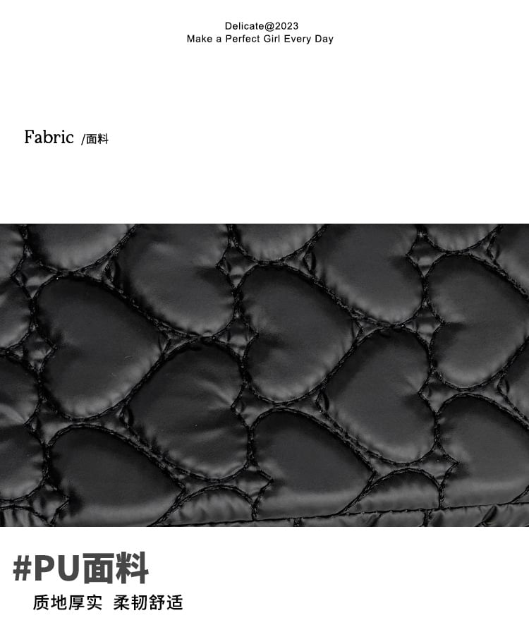 Bag Tote Heart Quilted