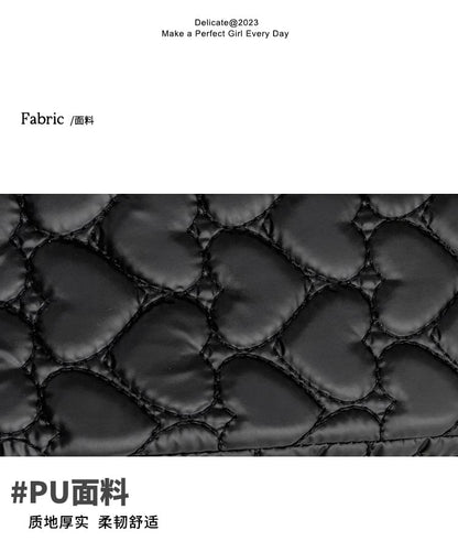 Bag Tote Heart Quilted