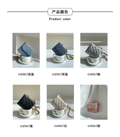 Chain Strap Quilted Flap Crossbody Bag