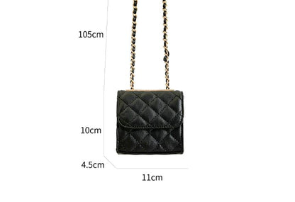 Chain Strap Quilted Flap Crossbody Bag