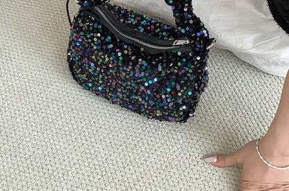 Sequin Top Bag Handle Crossbody