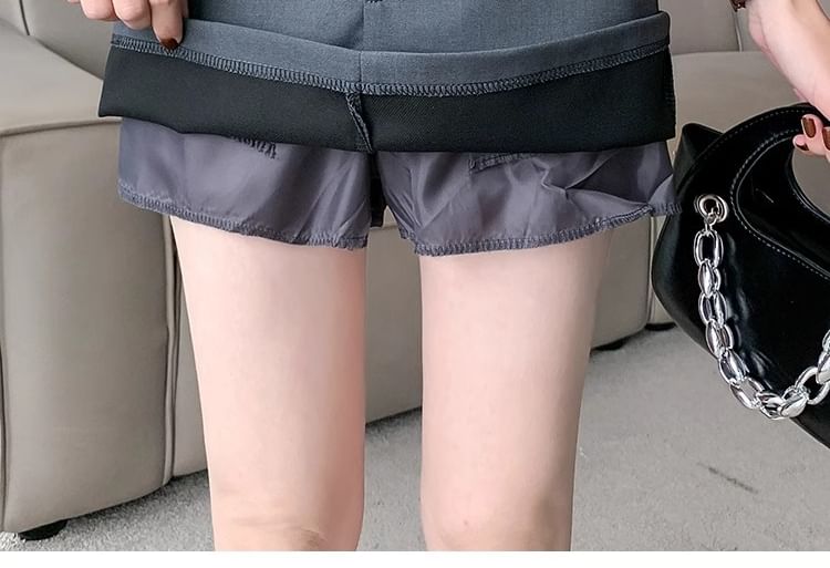 Skirt Plain Belt Waist A-Line High Set: + Mini