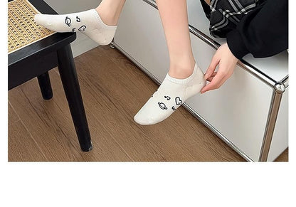 Lettering Low Cut Socks Set