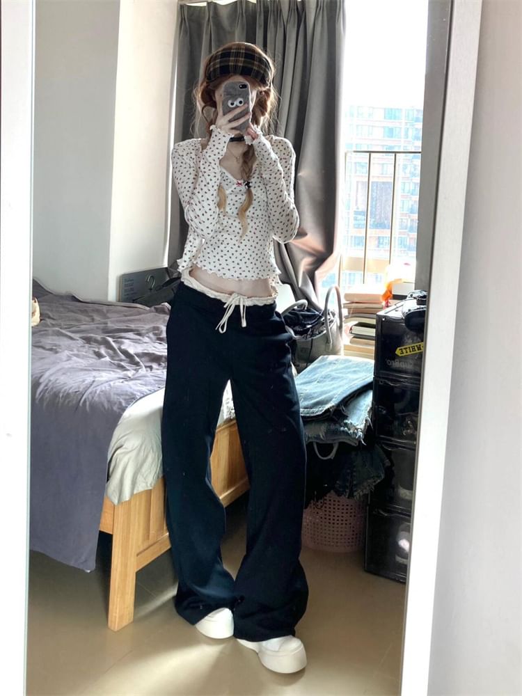 Low Waist Wide Leg Pants