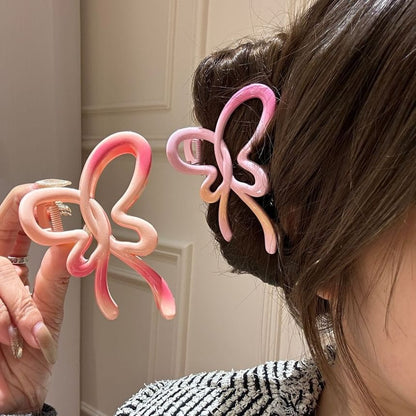 Bow Gradient Acrylic Hair Clamp