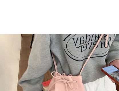 Ribbon Plain Bucket Bag