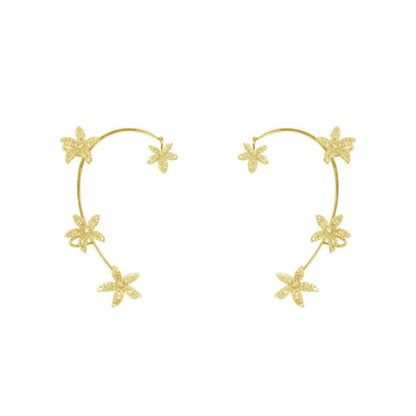 Ear Rhinestone Floral Cuff