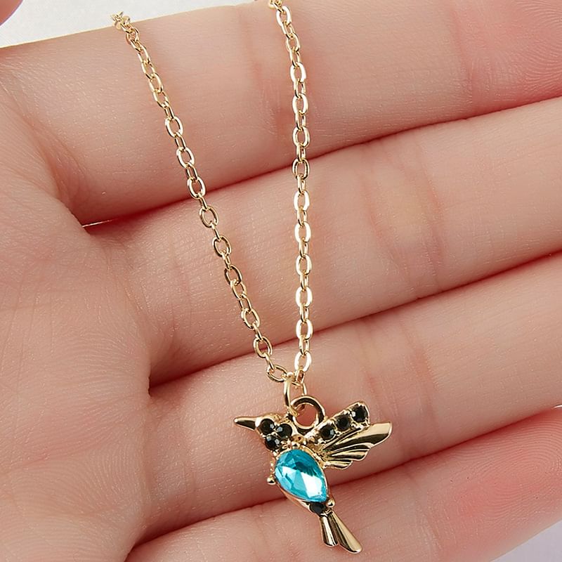 Necklace Rhinestone Bird