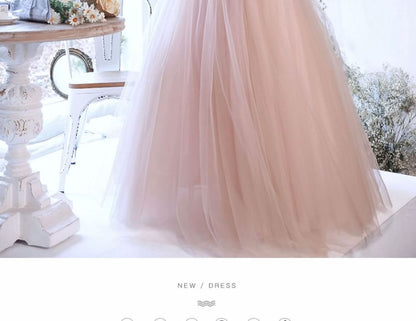 A-Line Strapless Mesh Evening Gown