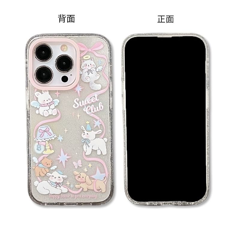 Animal Glitter Phone Case - iPhone 15 Pro Max / 15 Pro / 15 / 14 Pro Max / 14 Pro / 14 / 13 Pro Max / 13 Pro / 13 / 12 Pro Max / 12 Pro / 12 / 11