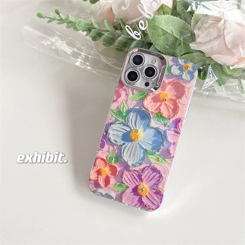 Floral Phone Case - iPhone 15 Pro Max / 15 Pro / 15 / 14 Pro Max / 14 Pro / 14 / 13 Pro Max / 13 Pro / 13 / 12 Pro Max / 12 Pro / 12 / 11