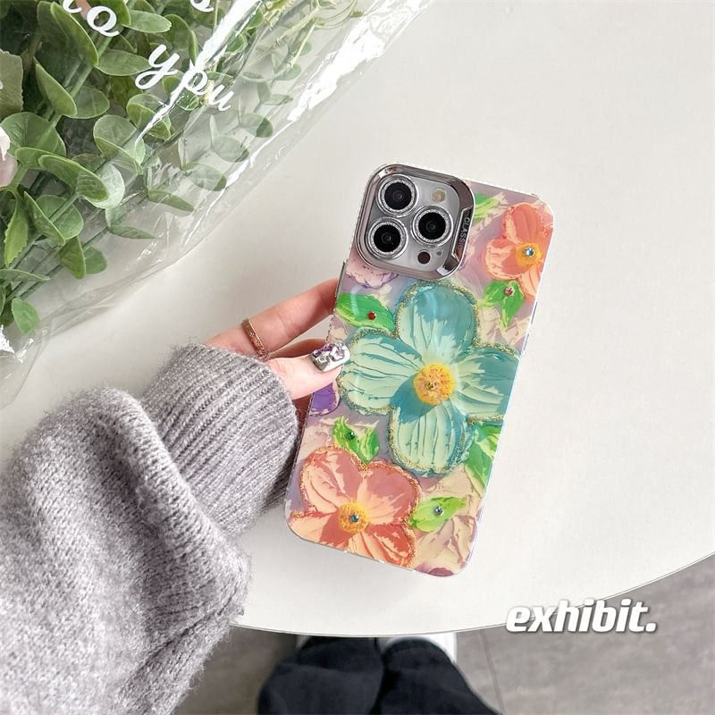 Floral Phone Case - iPhone 15 Pro Max / 15 Pro / 15 / 14 Pro Max / 14 Pro / 14 / 13 Pro Max / 13 Pro / 13 / 12 Pro Max / 12 Pro / 12 / 11