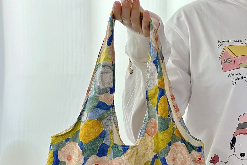 Floral Tote Bag / Bag Charm / Set