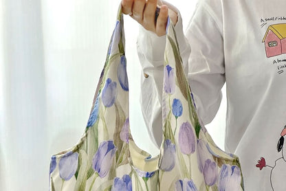 Floral Tote Bag / Bag Charm / Set