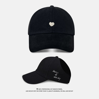 Heart Baseball Embroidered Cap