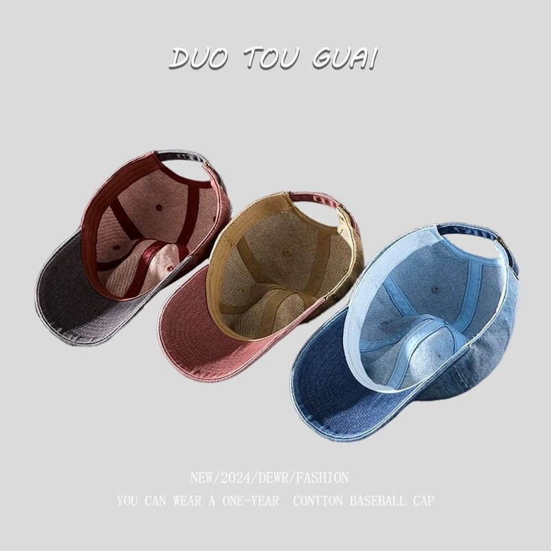 Denim Two Washed Baseball Cap Tone