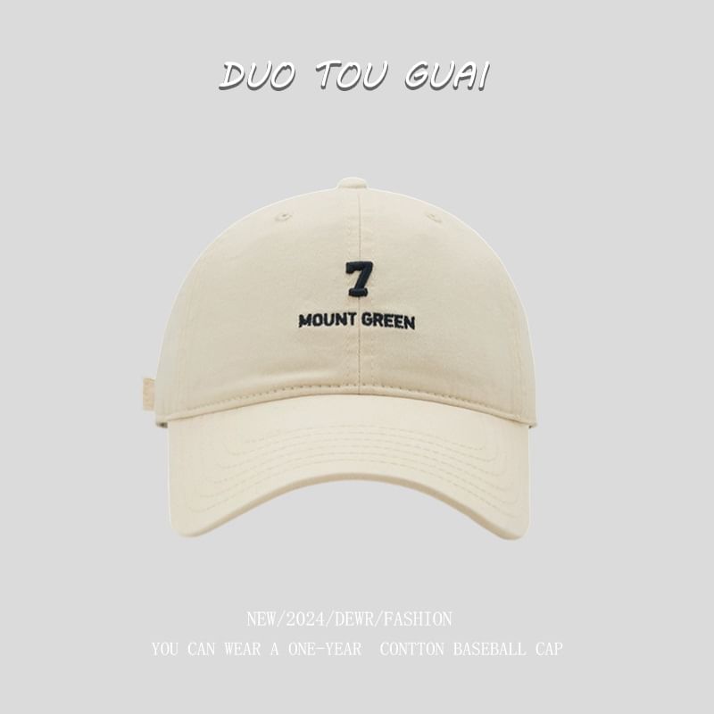 Number Embroidered Cap Baseball