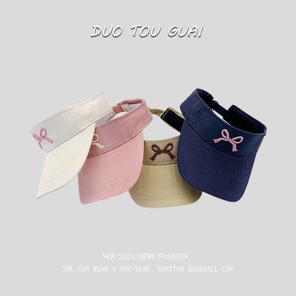 Sun Embroidered Visor Bow