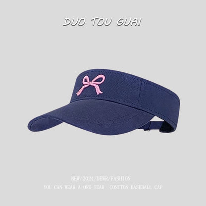 Sun Embroidered Visor Bow