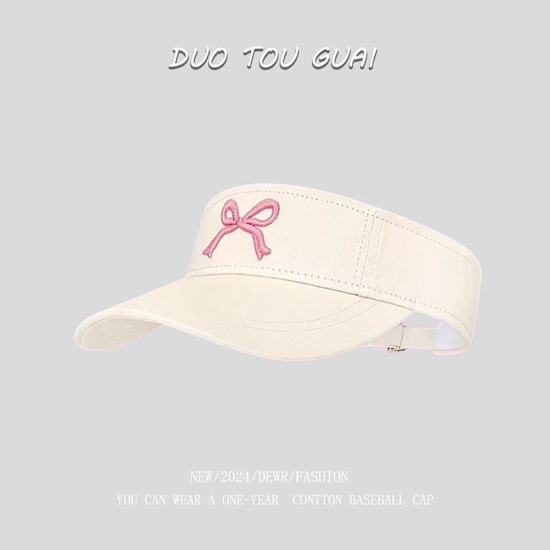 Sun Embroidered Visor Bow