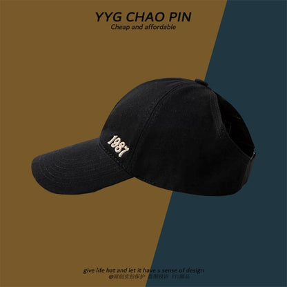 Open Top Baseball Number Cap Embroidered
