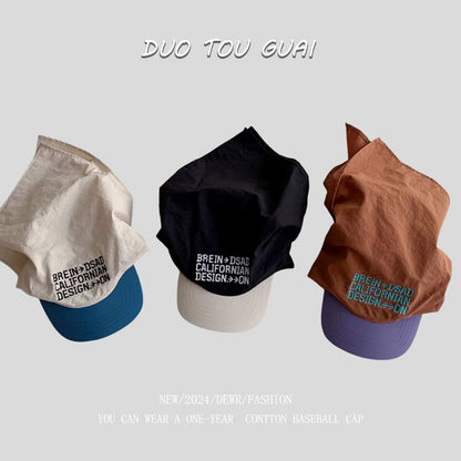 Baseball Cap with Embroidered Tone Headkerchief Two Lettering